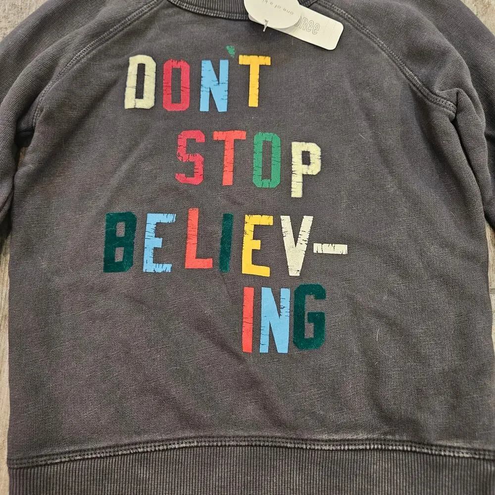 Gymboree Holiday Sweater Kids XS 4 Don’t Stop Believing Crewneck NEW Christmas‎